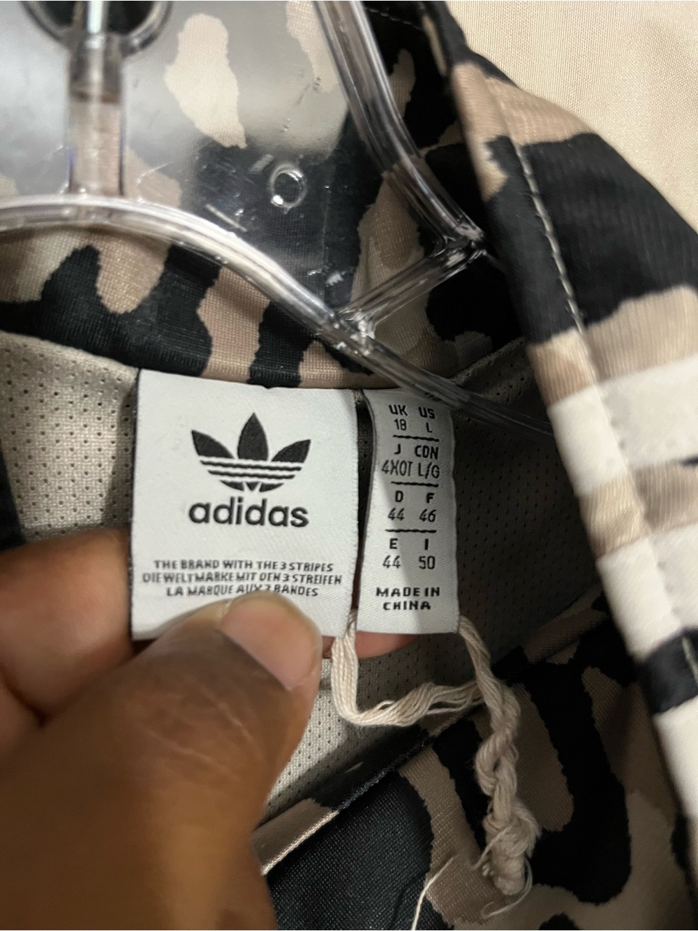 adidas Women’s Black & Cream Camo Bomber Track Jacket - Picture 3 of 9
